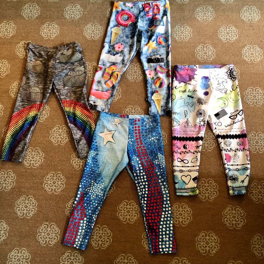 Four Terez Kids Large Leggings
